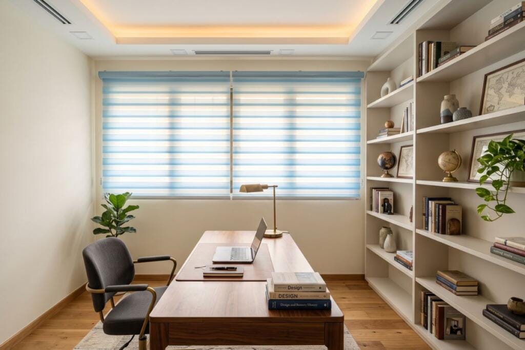 Dimout Korean blinds for a Jurong West HDB study in Singapore by Cornerstone