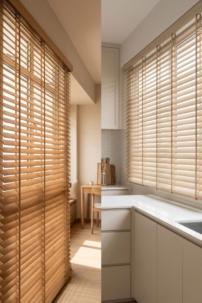 Wood vs faux wood Venetian blinds comparison for Singapore homes by Cornerstone