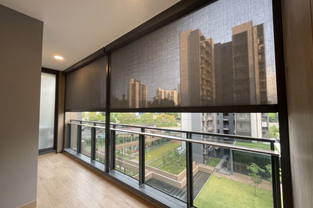 ZipScreen balcony blinds at a Bukit Timah condo in Singapore by Cornerstone